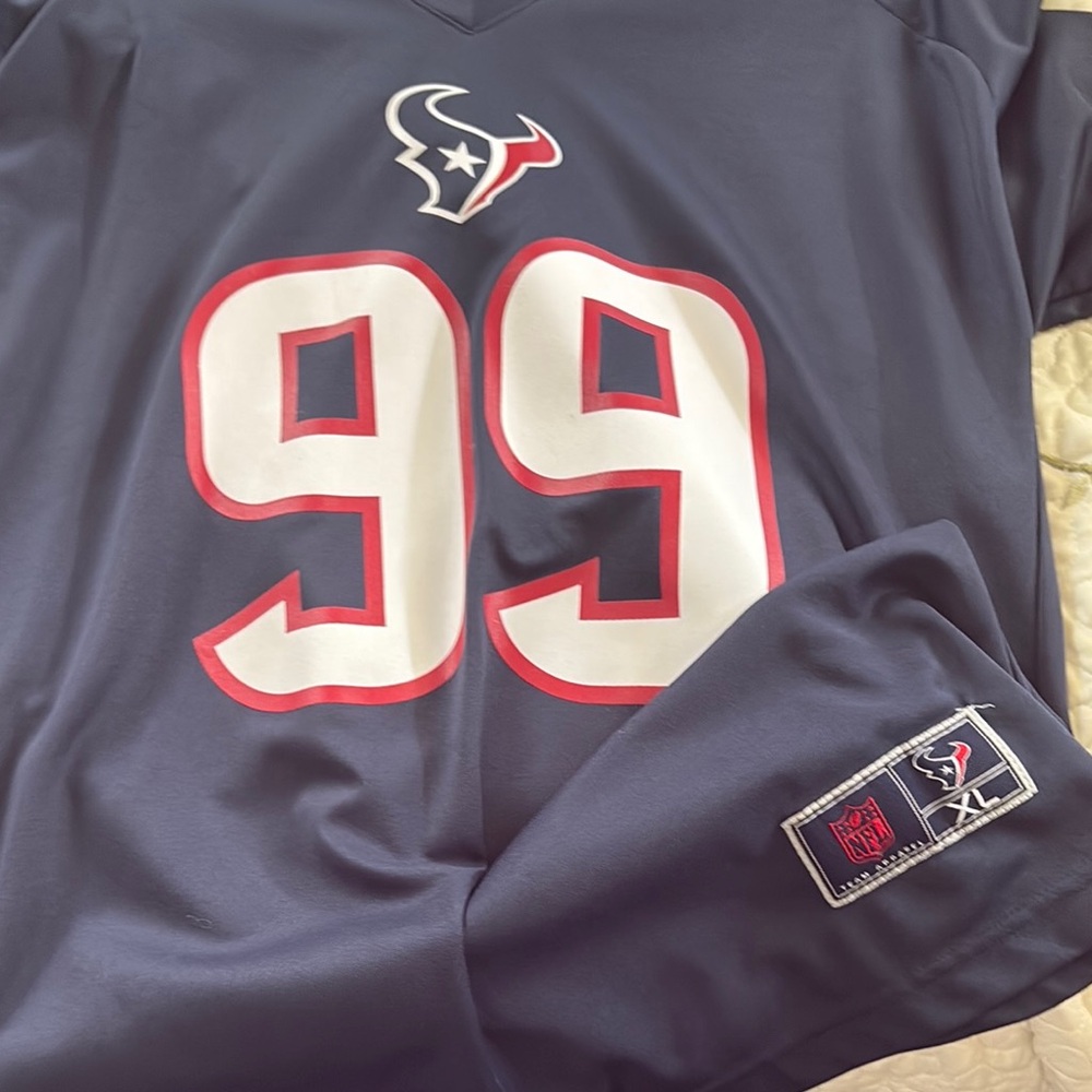 NFL Blue and Red Jersey with Team Logo